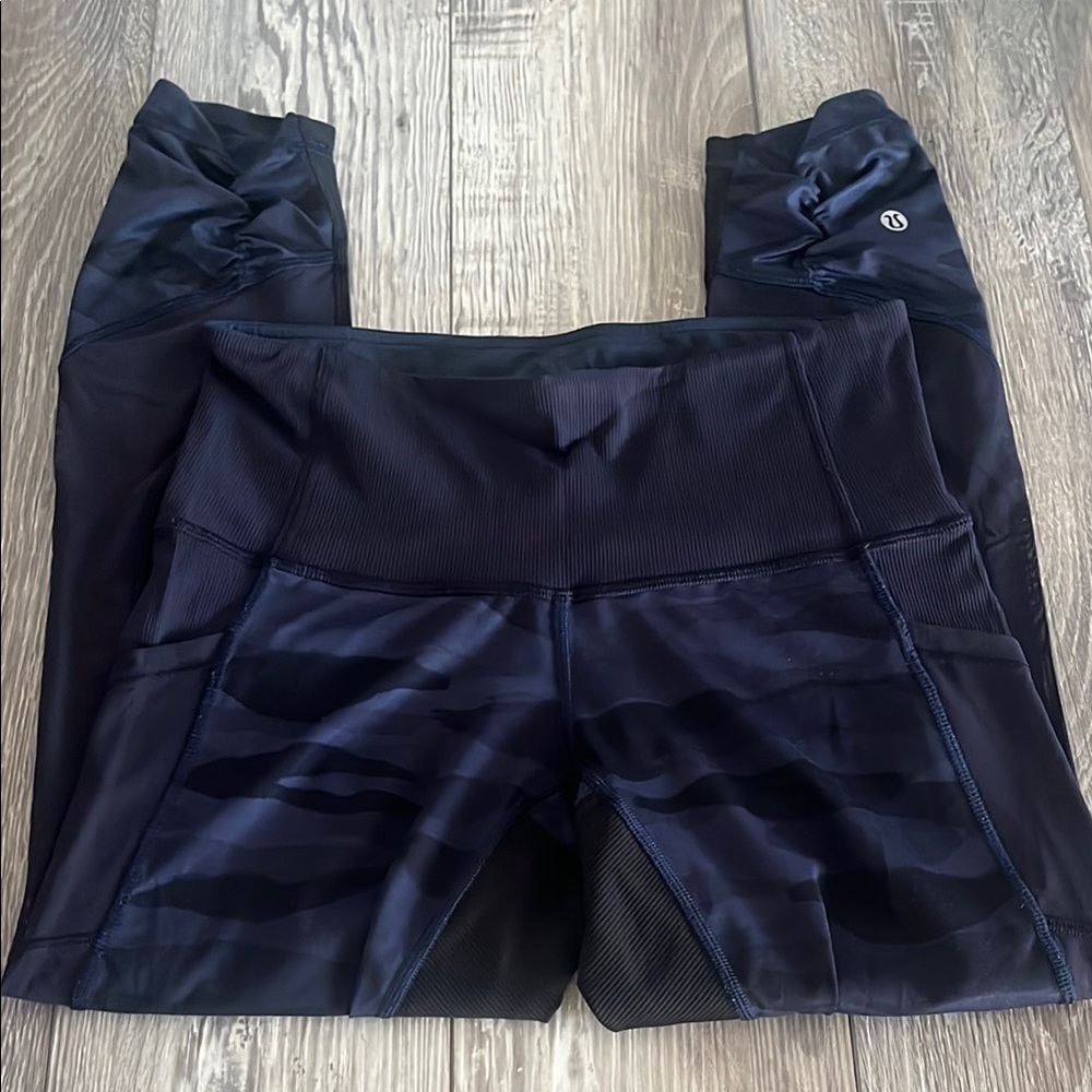 Lululemon Blue Camouflage Leggings